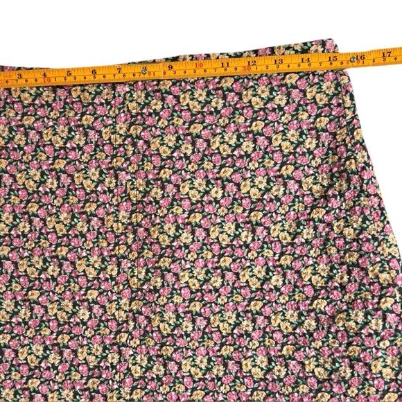 Mango Floral High Waisted Colorful Textured Lined Mini Skirt. Medium. NEW. - Picture 5 of 11